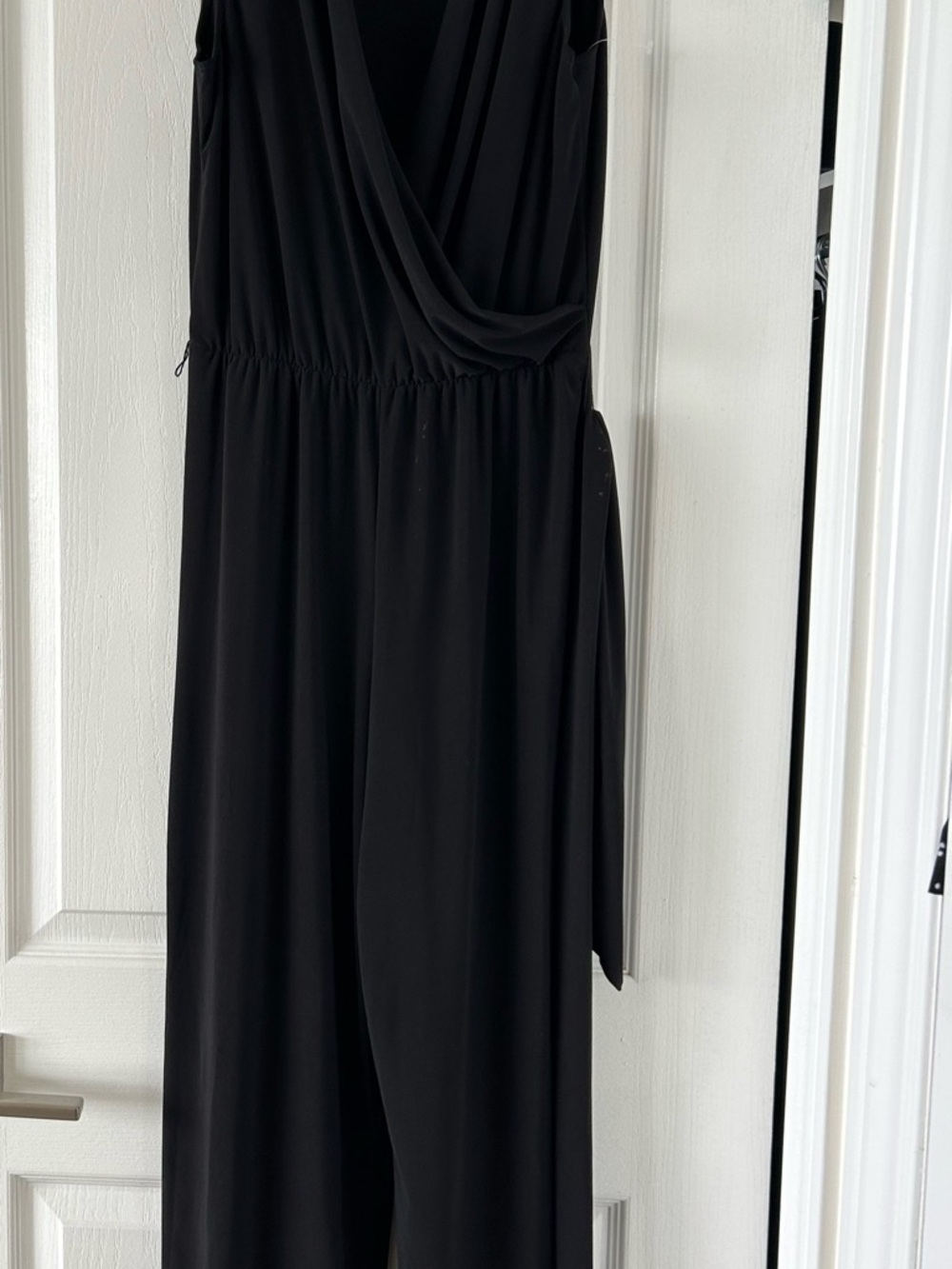 Tiana Black Draped Jumpsuit